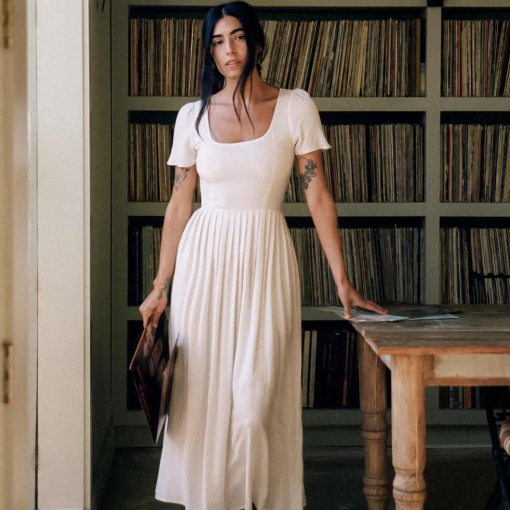 Christy Dawn Cream Midi Dress